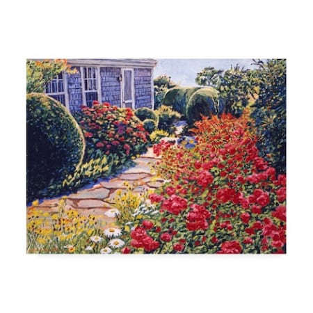 David Lloyd Glover 'Garden At The Beach Cottage' Canvas Art,24x32